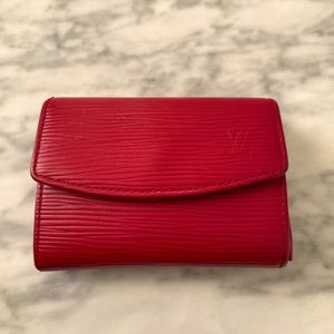 Louis Vuitton epi leather card holder